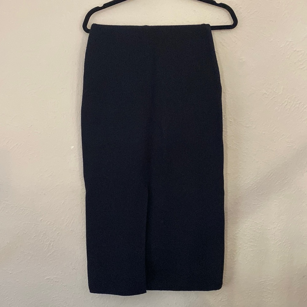 Wool black midi skirt - Aritzia